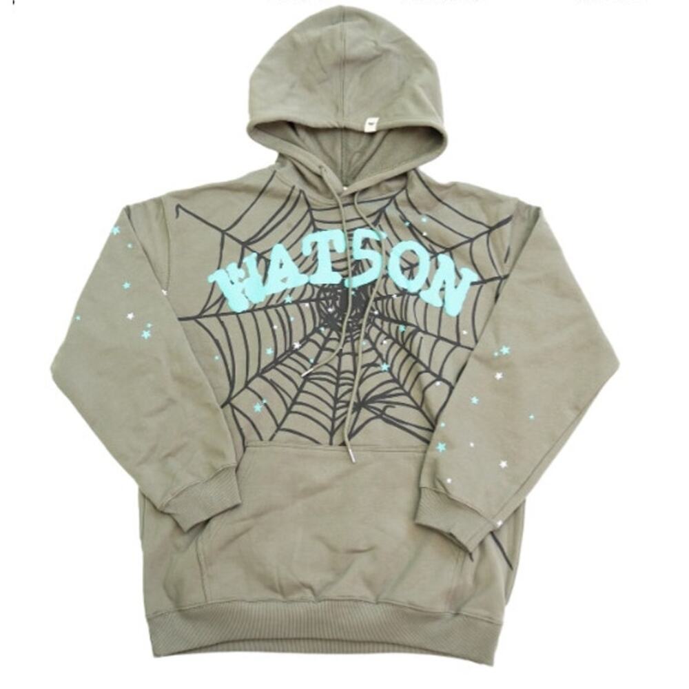 Watson Spider Web Lies Hoodie Green Large
